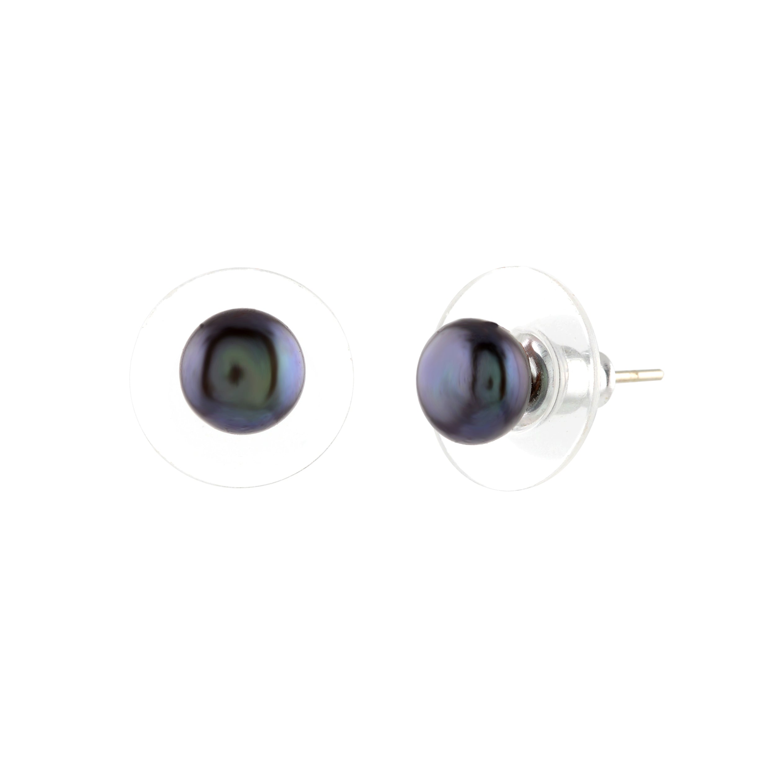 Fresh Water Button Pearl Alloy Earrings